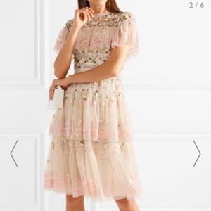 Needle & Thread Pink Floral Midi Dress